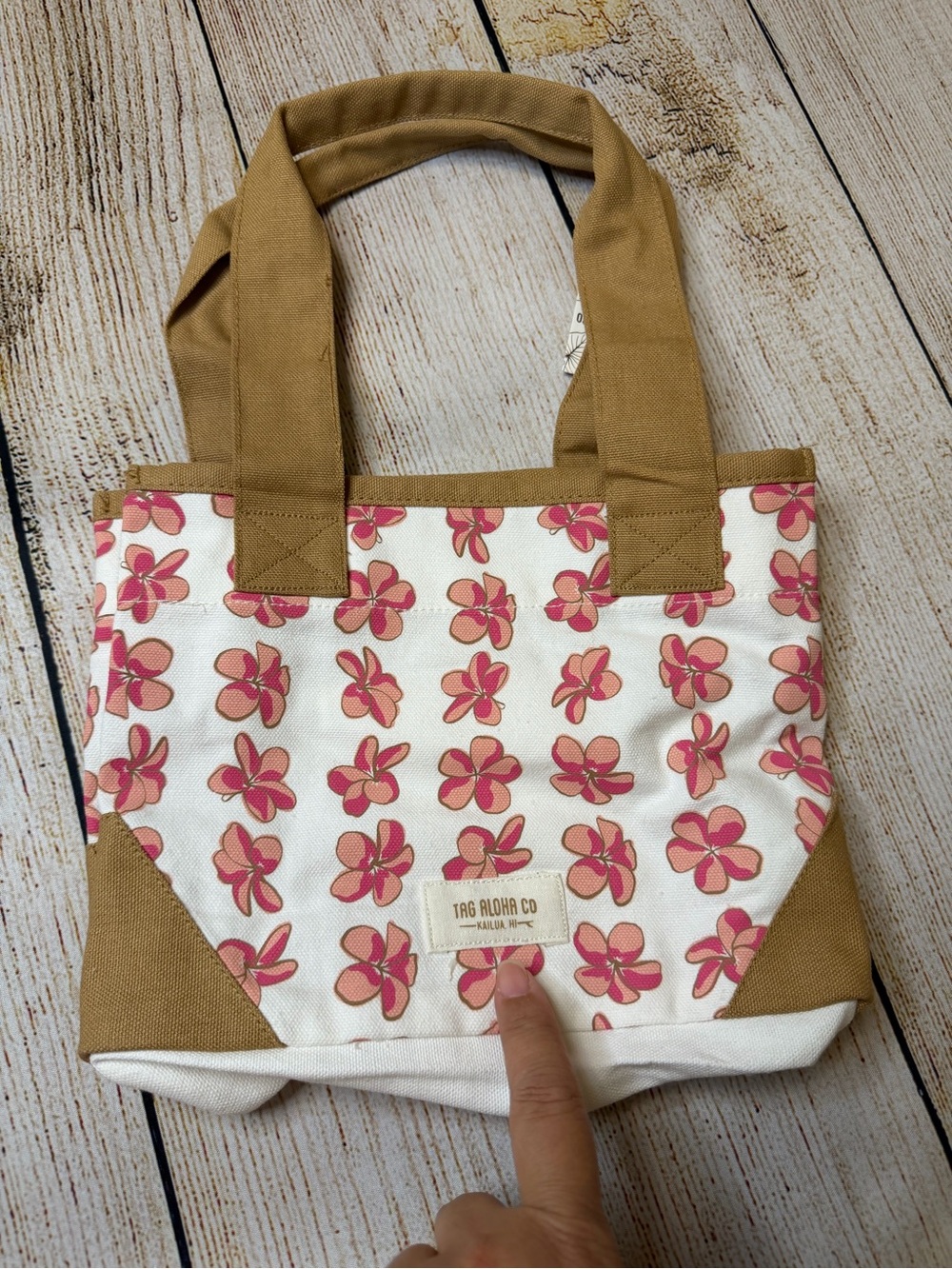 Whole Foods Hawaii Plumeria Flower Tote Mini NWT - Picture 6 of 14